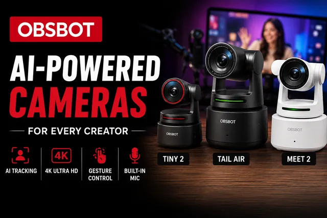 OBSBOT Review 2026: Best AI Cameras, Webcams & PTZ Cameras for Creators