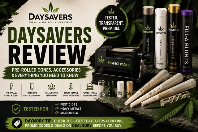 DaySavers Review 2026: Pre-Rolled Cones, Filter Tips & Smoking Accessories