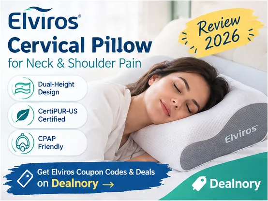 Elviros Review 2026: Cervical Memory Foam Pillows for Neck & Shoulder Pain
