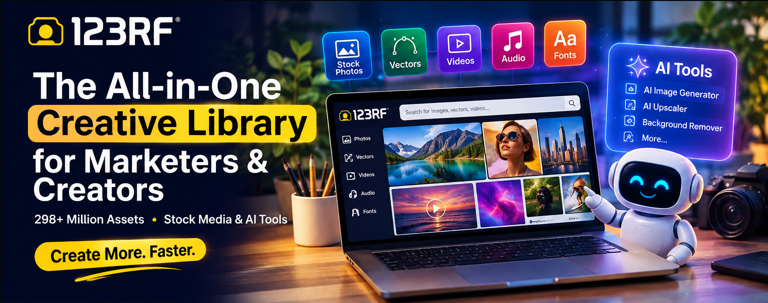 123RF Review 2026: A Smart All-in-One Platform for Stock Images, Video, Audio & AI Creativity